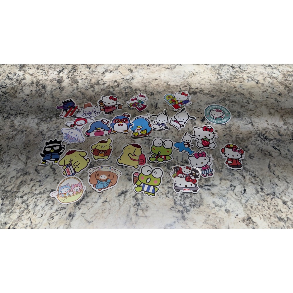 Sanrio Hello Kitty and Friends Sticker Lot 25pc My Melody Keroppi Pompompurin